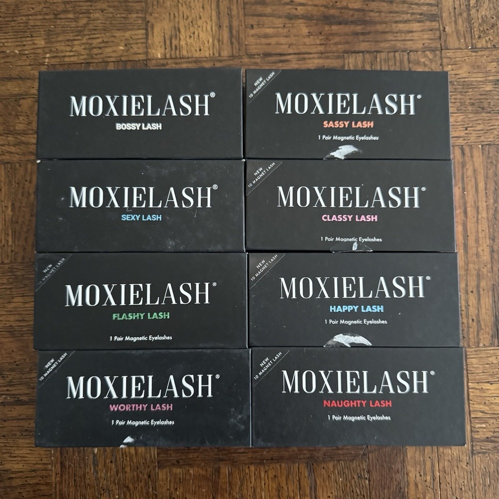 MoxieLash Magnetic Eyelashes Lot of 8 New Sassy Bossy Sexy Classy Flashy